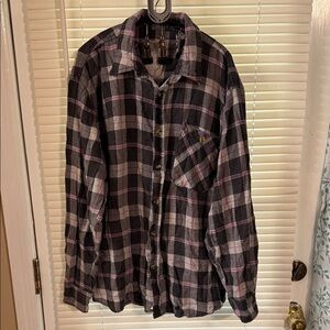 Plaid Shirt - Black and Pink